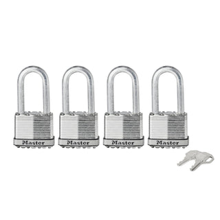 Master Lock Magnum With 51mm Long Shackle Padlock - 4 Pack
