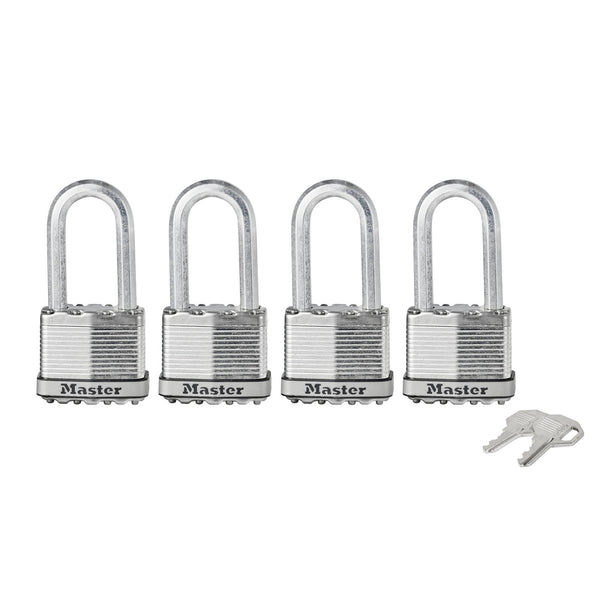 Master Lock Magnum With 51mm Long Shackle Padlock - 4 Pack
