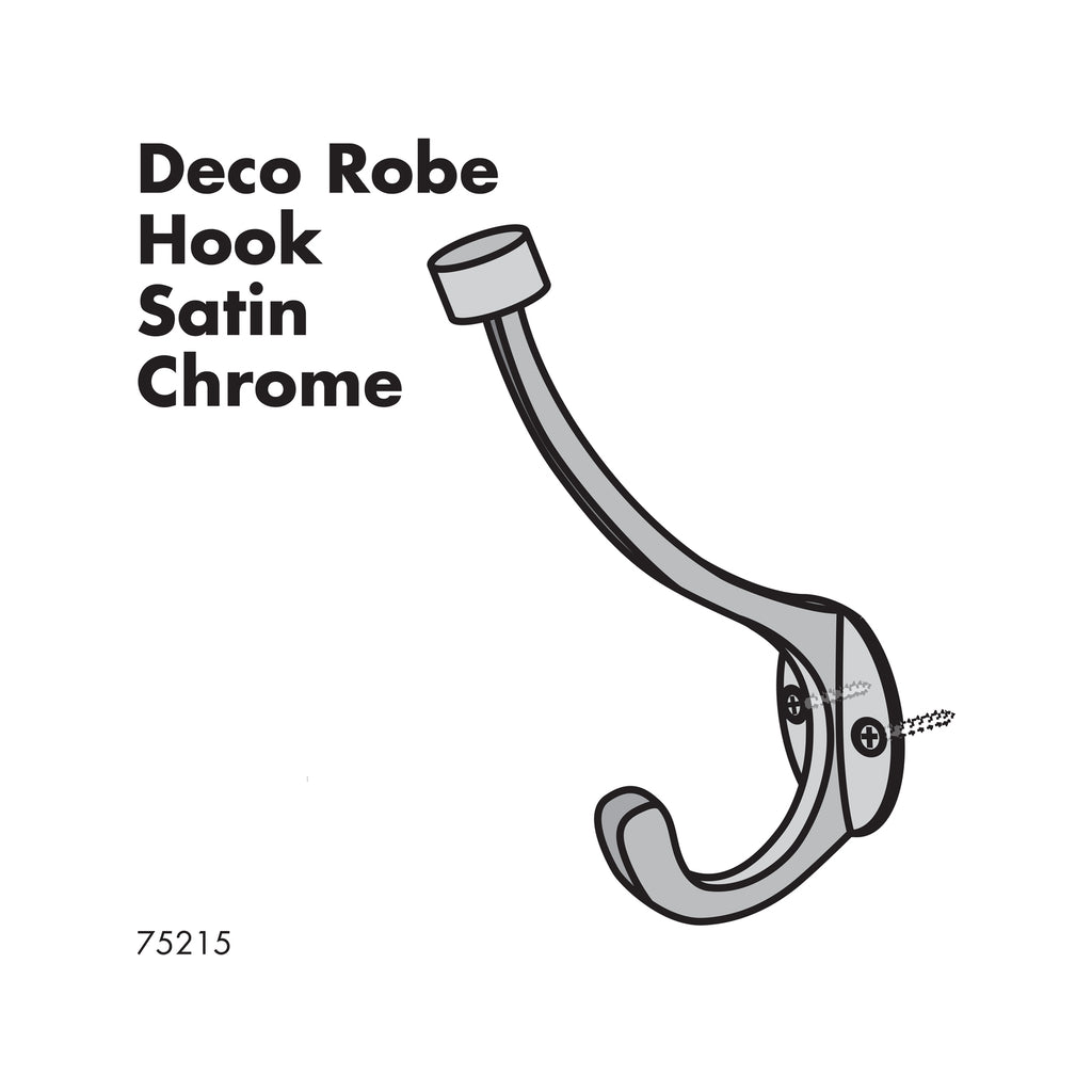 Adoored Double Satin Chrome Robe Deco Hook - Image 2 of 2
