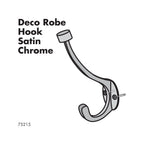 Adoored Double Satin Chrome Robe Deco Hook - Image 2 of 2