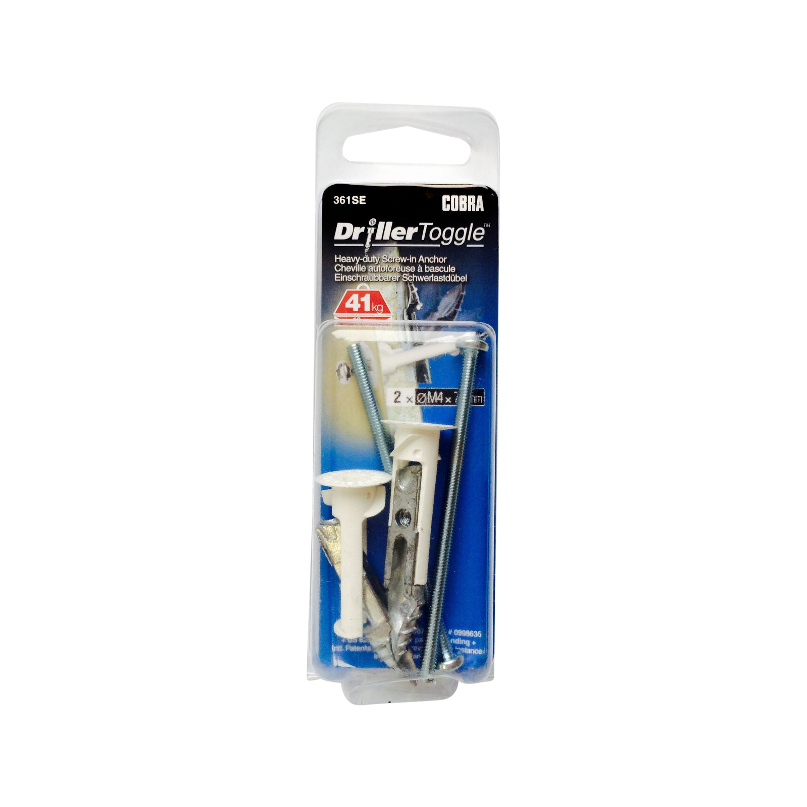 Cobra 4 x 75mm Anchor DrillerToggle Screws - Pack of 2 - Image 1 of 1