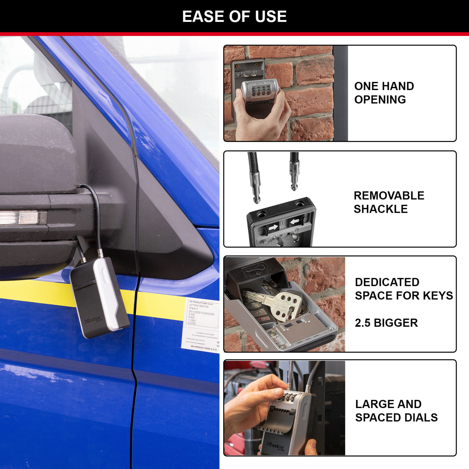 Master Lock Cable Next Gen Key Safe - Image 10 of 16