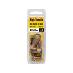 Pinnacle 12 x 25mm Yellow Zinc Hi Tensile Hex Bolt And Nut - 4 Pack - Image 2 of 2