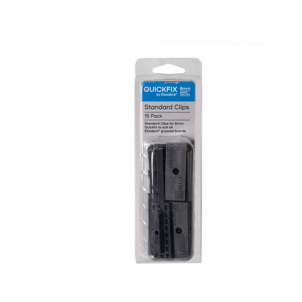 Quickfix for Ekodeck 6mm Standard Clips - 15 Pack