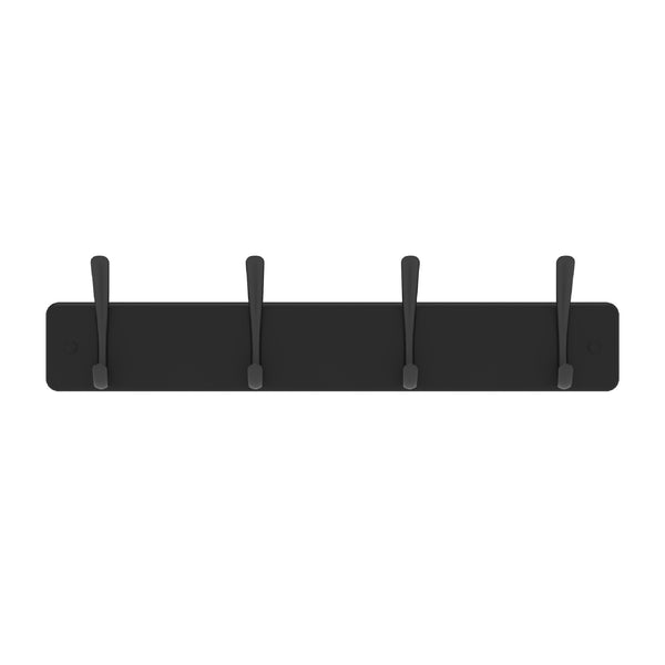 MODE 4 Black Hooks On Black Board Hat And Coat Rack