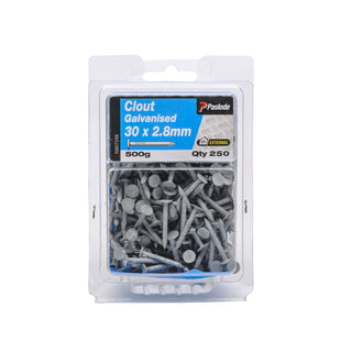 Paslode 30 x 2.8mm 500g Galvanised Clouts - 250 Pack