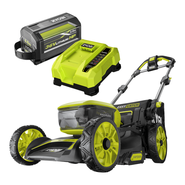 Ryobi 36V HP 46cm 6.0Ah Brushless Cordless Self-Propelled Lawn Mower Kit R36XLMW26