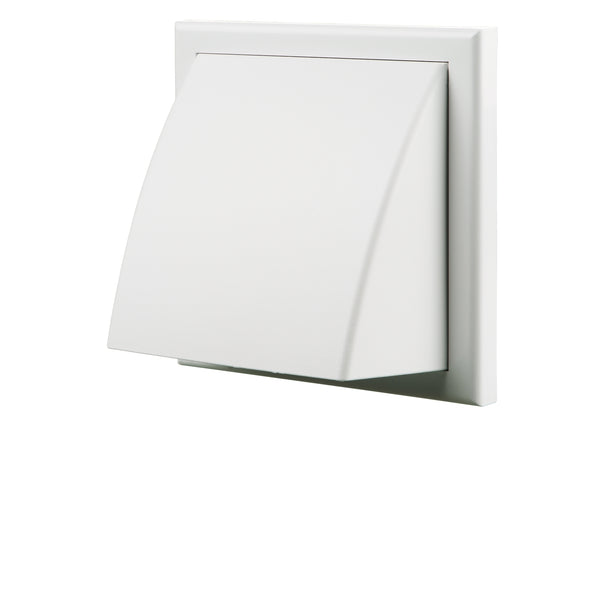 Blauberg 100mm White Weatherproof Exterior Wall Cowl - 100mm