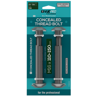 VUEPRO 110-150mm M16 Concealed Thread Bolt - 2 Pack