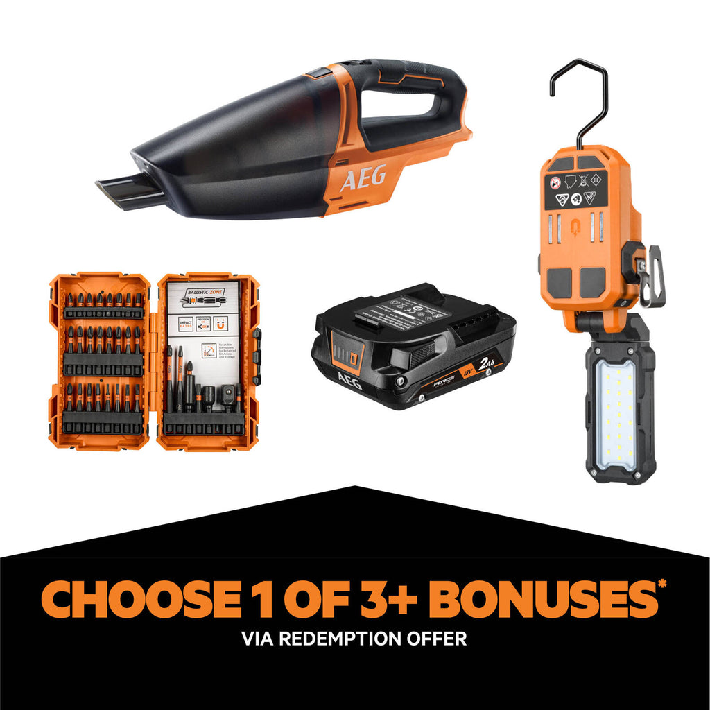 AEG Powertools 18V Brushless Sub Compact 2-Piece 4.0Ah Kit - Image 8 of 8