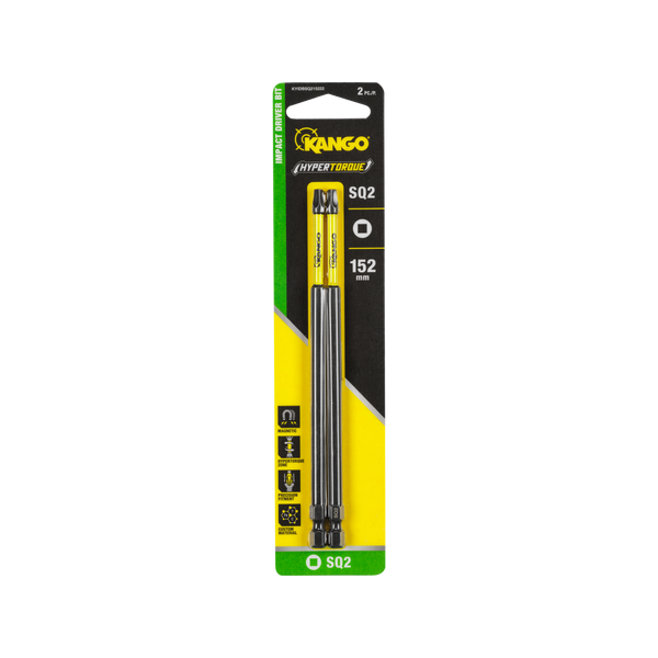 Kango 152mm SQ2 Hypertorque Impact Driver Bit - 2 Pack