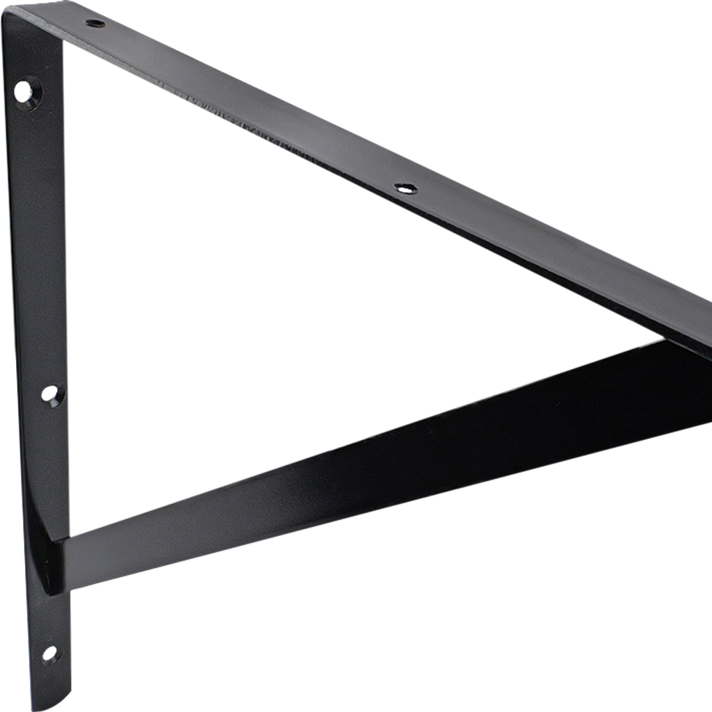 Carinya 400 x 350mm Black Straight Stayed Bracket - Black - Image 1 of 19