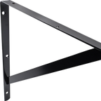 Carinya 400 x 350mm Black Straight Stayed Bracket - Black - Image 1 of 19