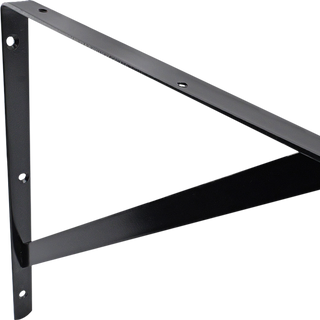 Carinya 400 x 350mm Black Straight Stayed Bracket - Black