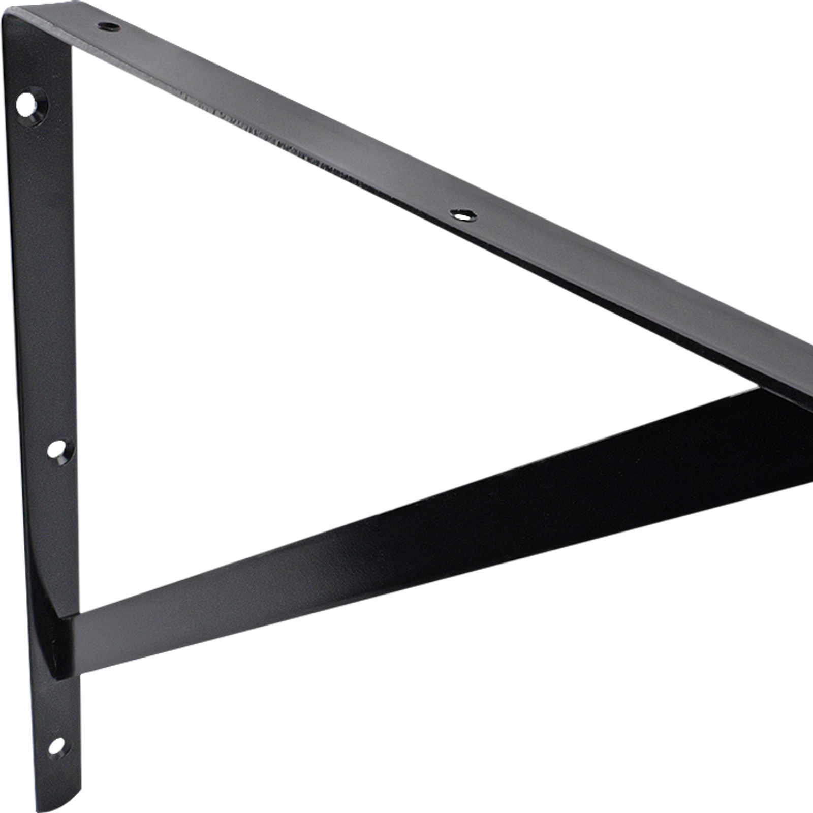Carinya 400 x 350mm Black Straight Stayed Bracket - Black - Image 1 of 19