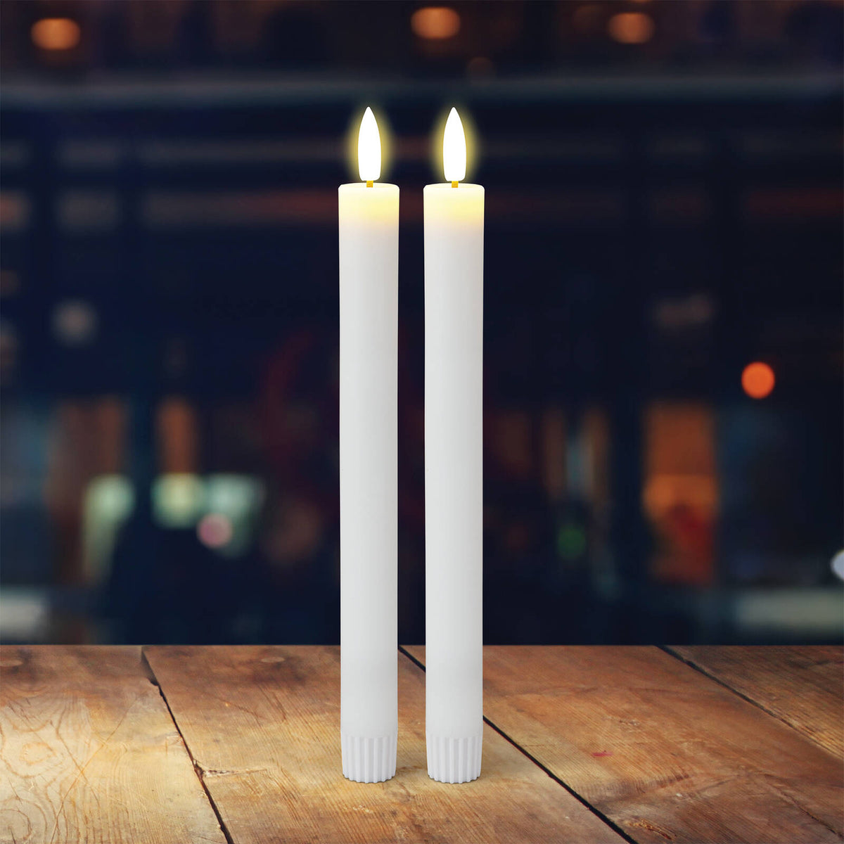 Lytworx 24cm Warm White LED Taper Candle - 2 Pack - Image 2 of 2