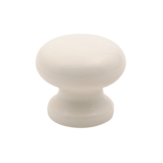Prestige 40mm White Acrylic Mushroom Knob - White