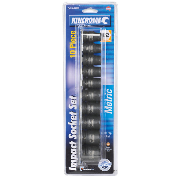 Kincrome 1/2" Drive 10 Piece Impact Socket Set