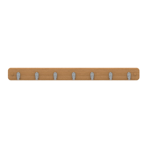 MODE 7 Chrome Hooks on Bamboo Board Key Rack