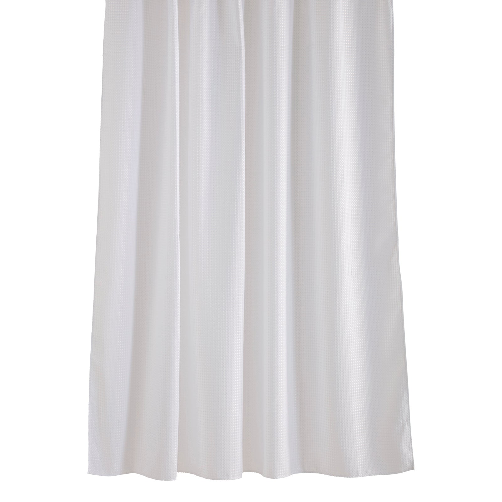 Barelli 180 x 180cm White Textured Polyester Shower Curtain - Image 1 of 4
