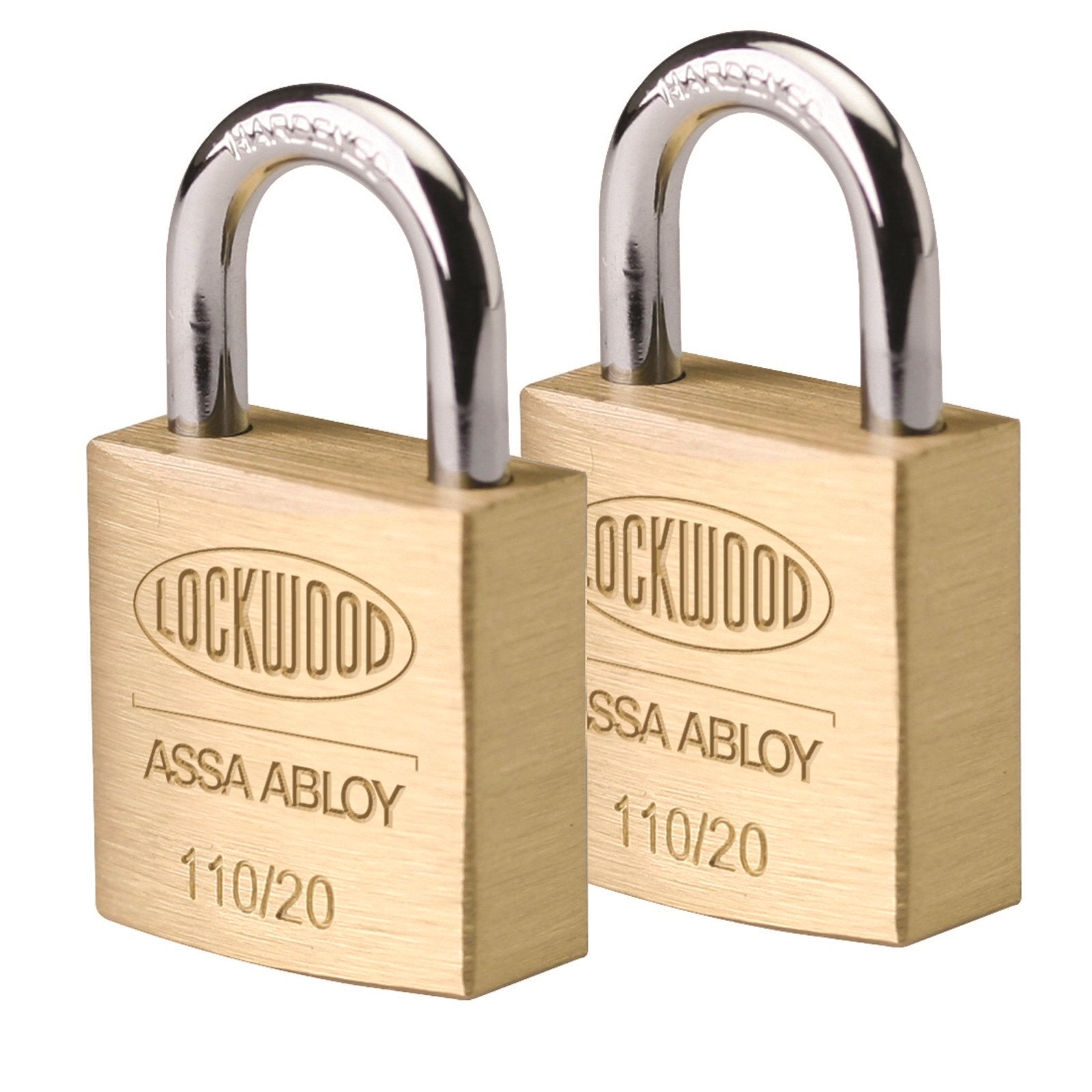 Lockwood 20mm Solid Brass 110 Series Padlock - 2 Pack - Image 1 of 4