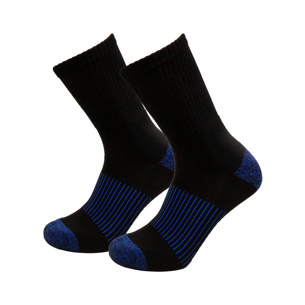 Tradie Men's Black Ribbed Cotton 3 Pack Crew Socks - Size 7-10 - Image 11 of 15