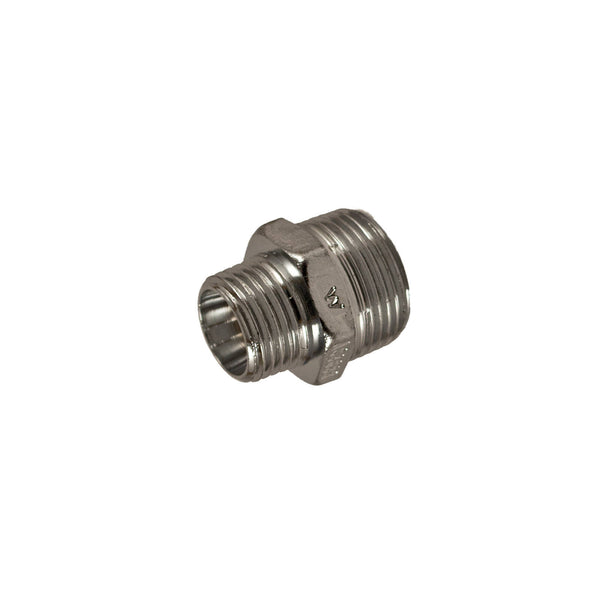 Brasshards 20 x 15mm Chrome Plated Brass Reducing Hex Nipple LF