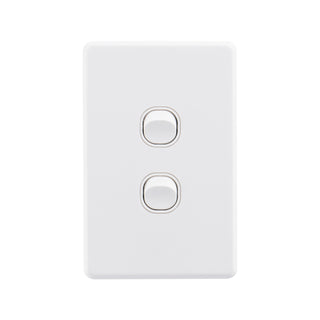 DETA X6 Gloss White Double Vertical Switch
