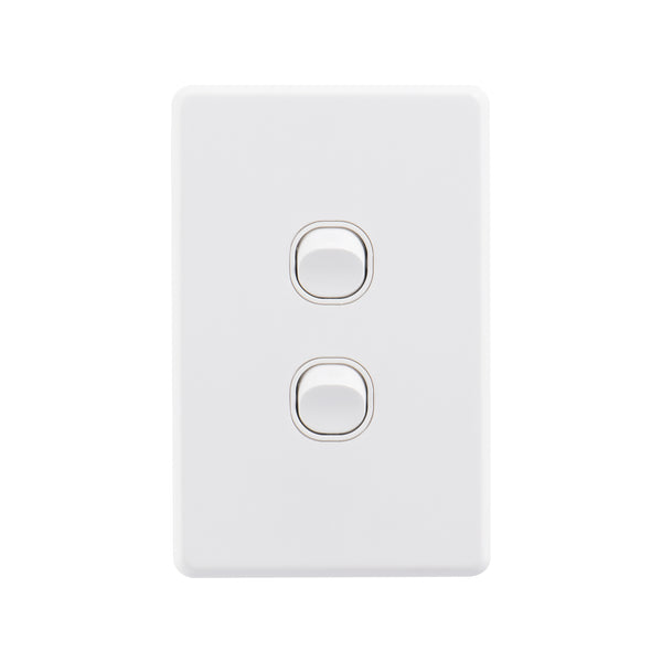 DETA X6 Gloss White Double Vertical Switch