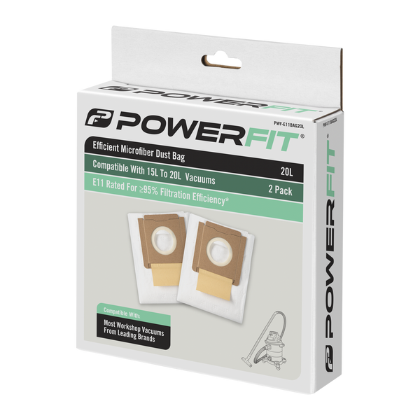PowerFit 20L E11 Dust Bag - 2 Pack