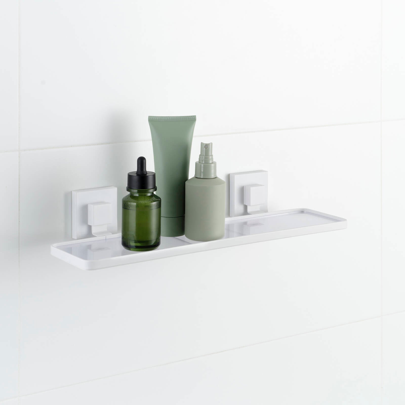 Fusion-Loc Matte White Style Suction Acrylic Shelf - Image 7 of 10