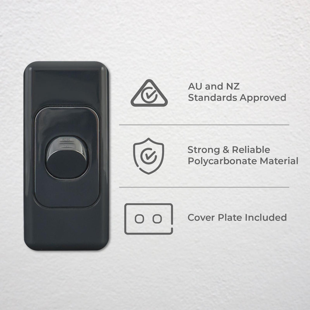 DETA Single Architrave Switch - White - Image 2 of 7