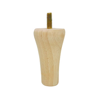Adoored 100mm Curved Tapered Raw Wooden Leg