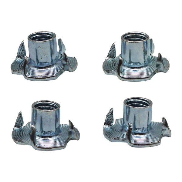 M6 Zinc Plated T Nuts - 4 Pack - 6mm