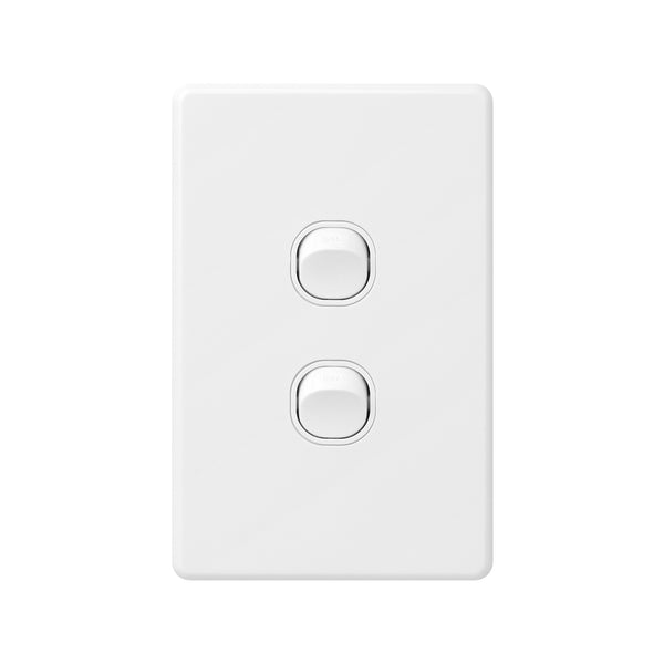 DETA X6 Gloss White Double Vertical Switch