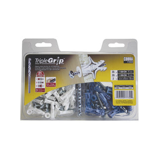 Cobra Assorted 175KE Triple Grip Anchor Kit - 55 Pack