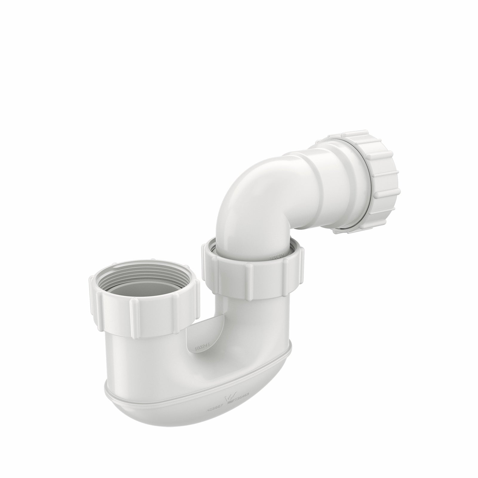 Caroma 50mm White Short P Trap Inlet - Image 1 of 3