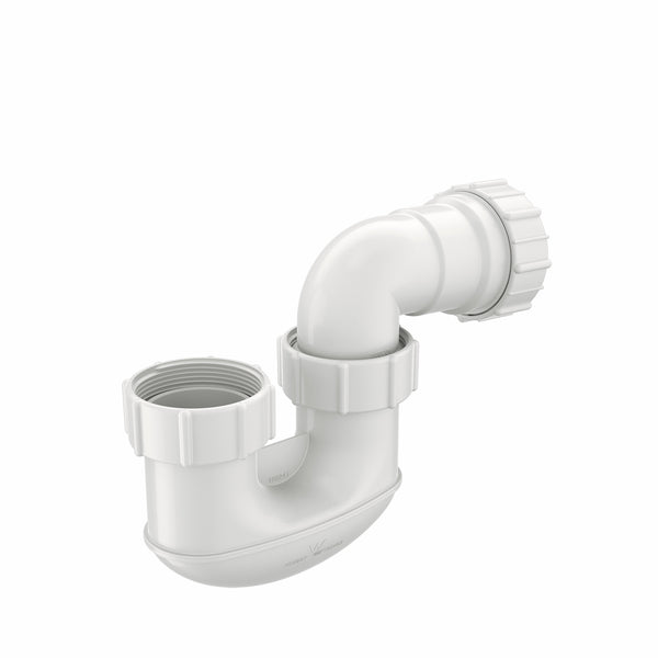 Caroma 50mm White Short P Trap Inlet