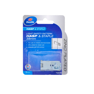 Zenith 38mm Zinc Plated Light Safety Pattern Hasp And Staple