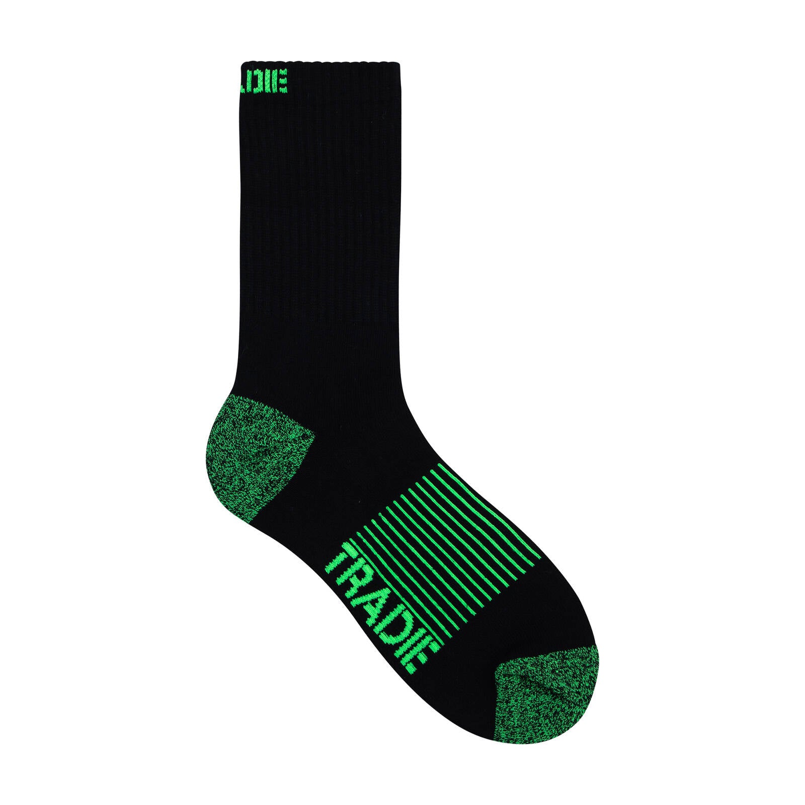 Tradie Men's Black Ribbed Cotton 3 Pack Crew Socks - Size 7-10 - Image 13 of 15