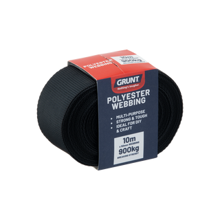 Grunt 50mm x 10m Black Poly Webbing