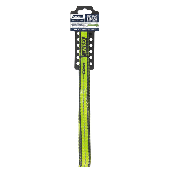 GRUNT 25mm x 30cm PRO Soft Reflecta Loop - 2 Pack