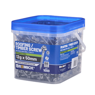 Bremick 12g x 50mm B8 Hex Roofing Screw - 1000 Box