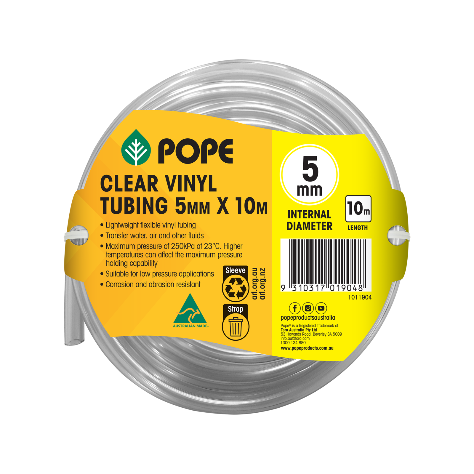 Pope 5mm x 5m Clear Vinyl Tubing - Image 1 of 1