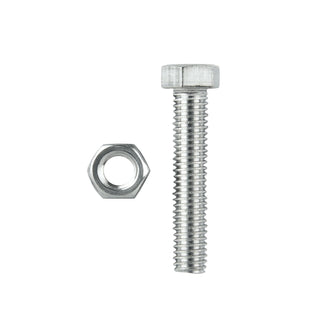 Pinnacle M6 x 50mm Zinc Plated Hex Head Bolts And Nuts - 4 Pack