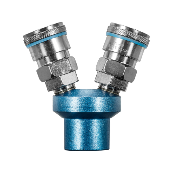 Powerfit Nitto Style ¼” Female 2-Way Splitter Coupler