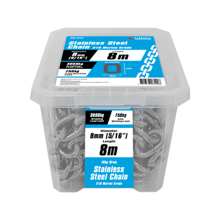 Pinnacle 8mm 5/16" x 8m Stainless Steel Chain