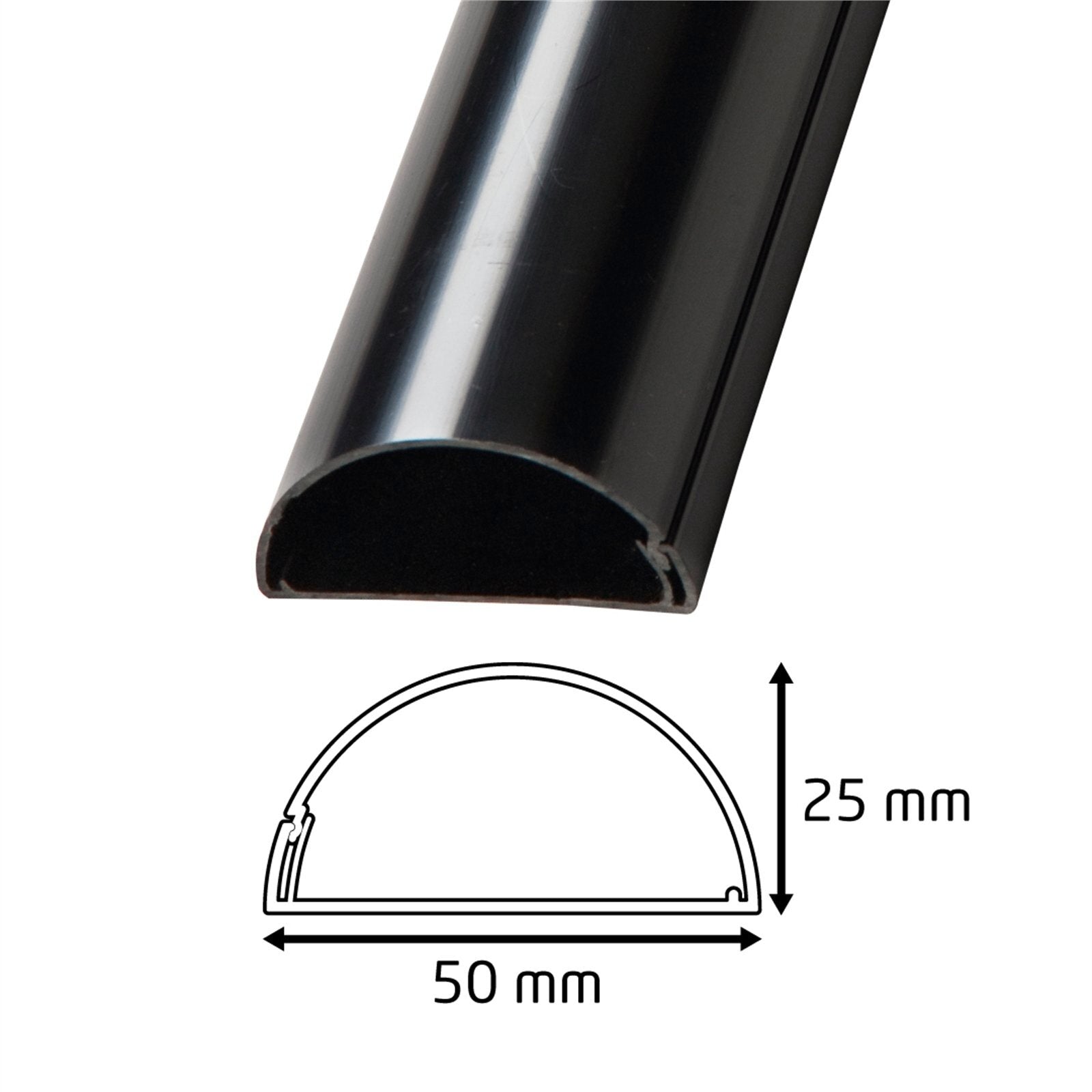 D-Line 50 x 25mm 1m TV Wall Drop Adhesive Cable Management Cover - White - Image 2 of 19