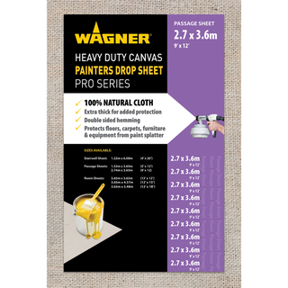 Wagner 3.65 x 2.74m Heavy Duty Canvas Drop Sheet