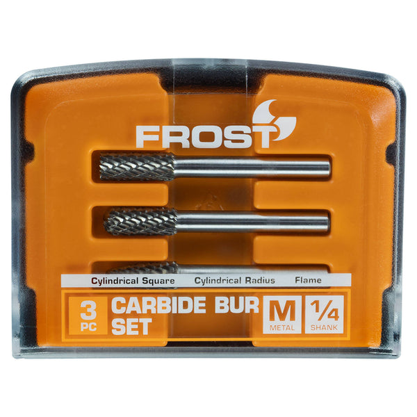 Frost 3 Piece Grinder Accessory Carbide Burr Set